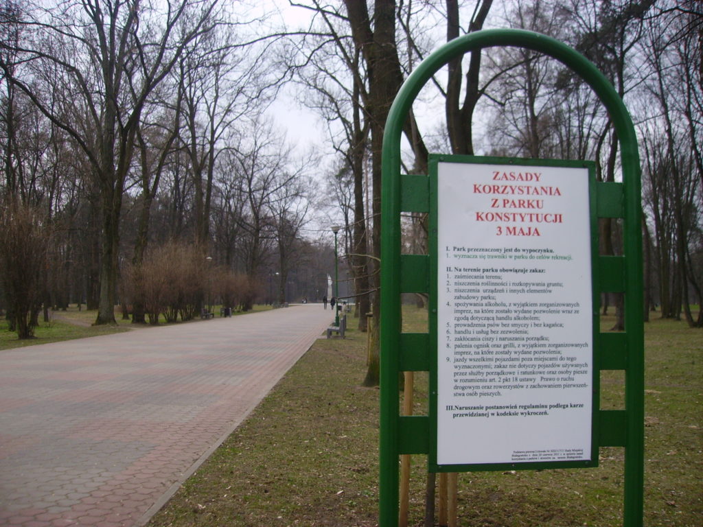 Photo montrant une partie du Parc Konstytucji 3 Maja, à visiter dans Bialystok.