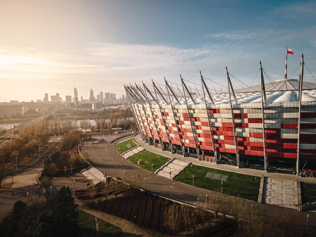 Le stade national Polonais, le Stadion Narowoy, un monument emblématique à Varsovie