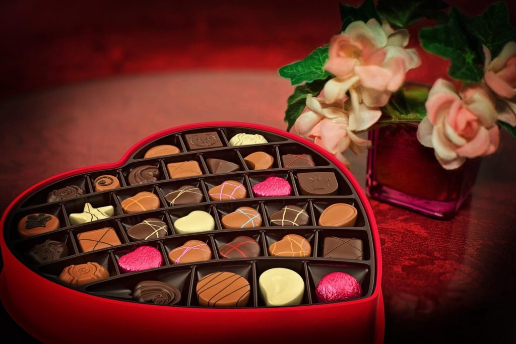 Les chocolats sont traditionnellement offerts pour Dzien Kobiet (journée des femmes)