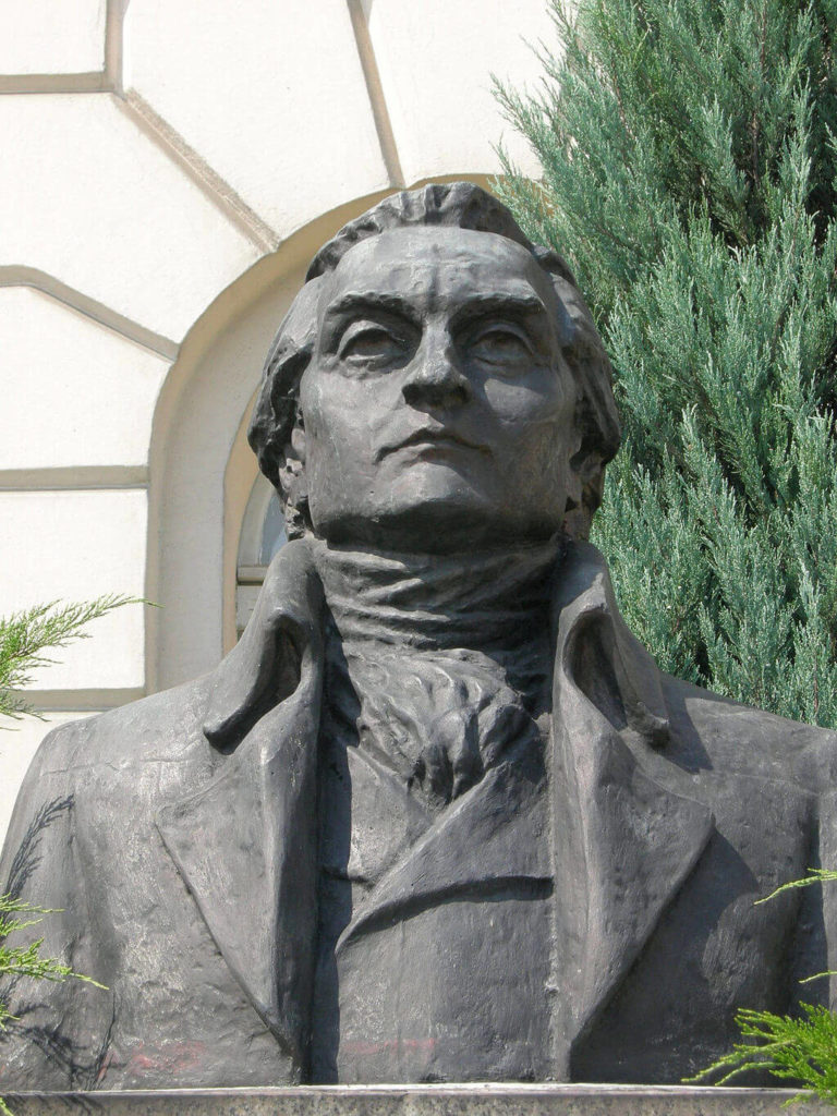 Sculpture de Józef Wybicki, créature de l'hymne national polonais. 