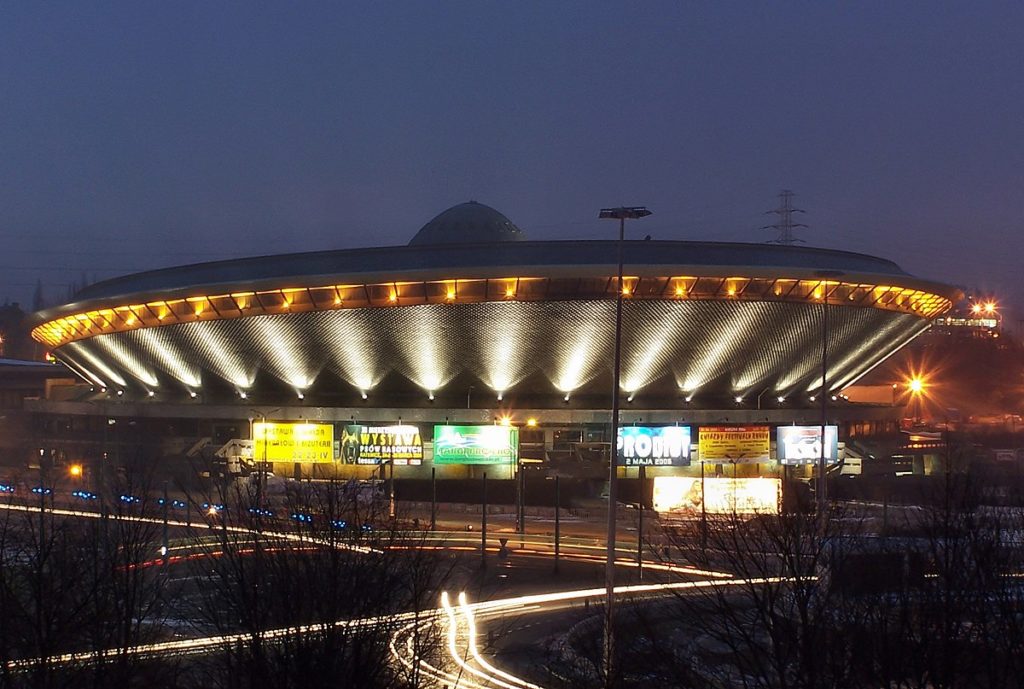Spodek, la plus grande arène et salle de concert de Katowice.