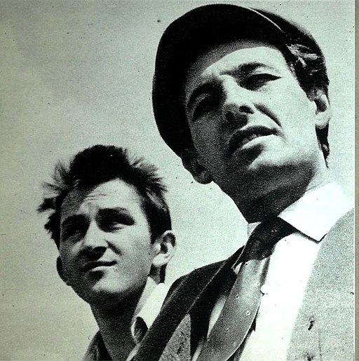 Wajda et Kutz pendant la réalisation du film Kanal sorti en 1957.