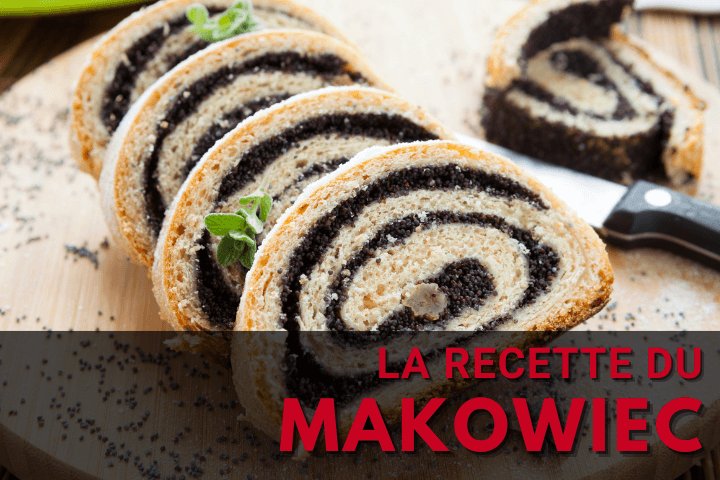 Makowiec, gâteau roulé aux graines de pavot typique de Pologne