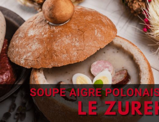 Zurek soupe aigre polonaise à base d'oeuf et de saucisses