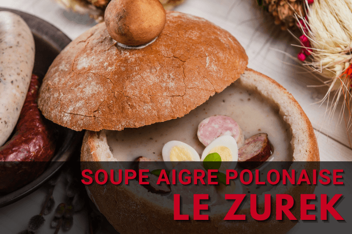 Zurek soupe aigre polonaise à base d'oeuf et de saucisses