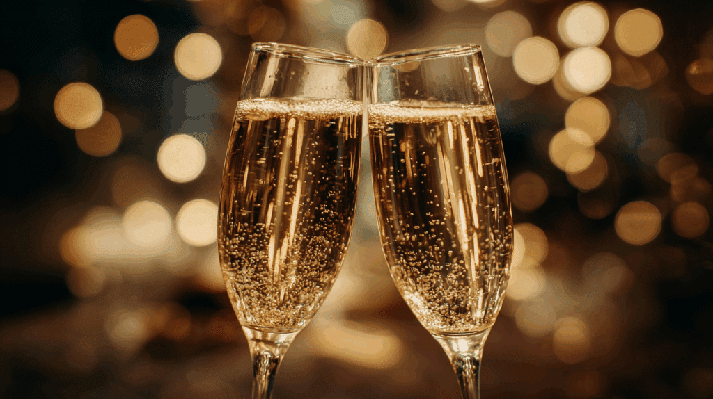 flutes de champagne qui trinquent